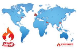 world map of caswell firesafe partners