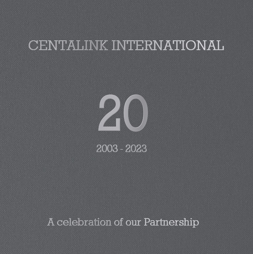 Image of Centalink 20 year celebration album cover by Firesafe. Created by Mark Elliott