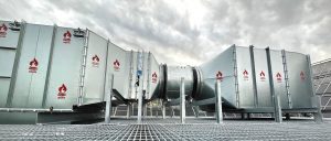 CASWELL FIRESAFE® fire resisting smoke extract ductwork being installed at Terminal 2, Manchester International Airport