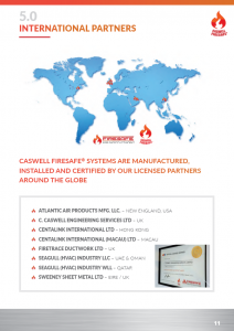 Firesafe International Partners map from 2024 Prospectus