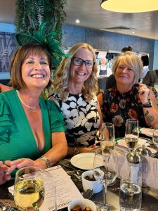 women at table