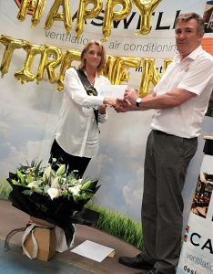 linda at retirement event