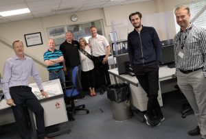 team in office for linda's retirement