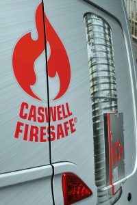 rear of caswell FRD van