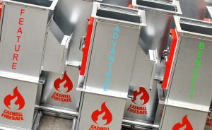 CASWELL FIRESAFE® ductwork with Feature Advantage Benefit superimposed text
